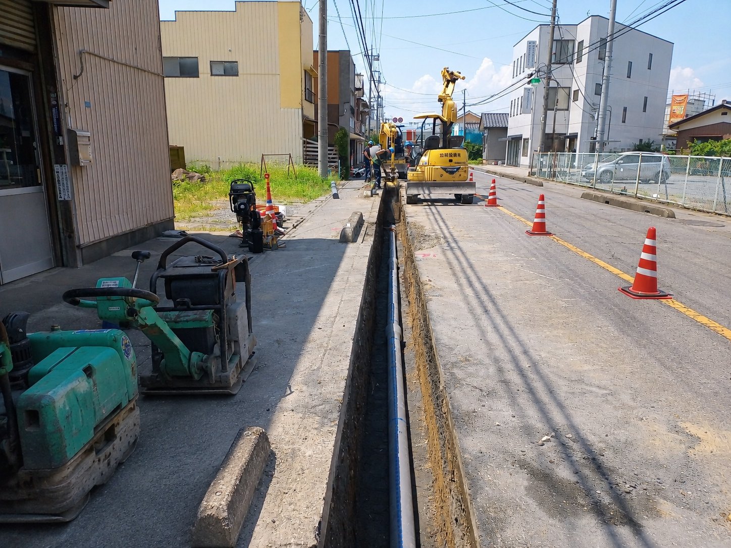上水道配水管敷設替工事 - 本庄市内 (2025年) | 加納設備株式会社の施工事例